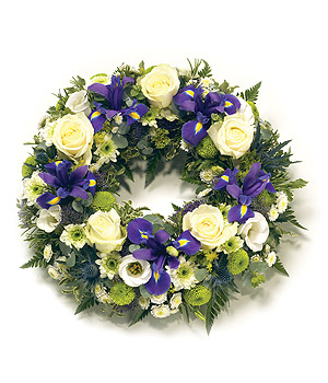 Purple and White Wreath